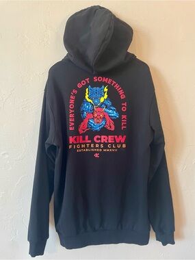 Kill Crew Black Hoodie with Neon Graphic